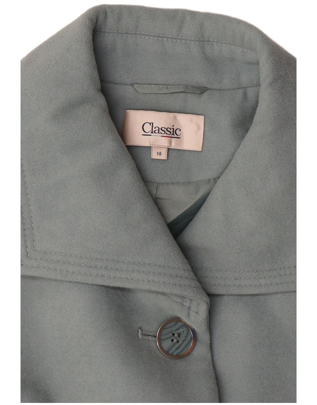 CLASSIC Womens 4 Button Blazer Jacket UK 18 XL Blue Polyester