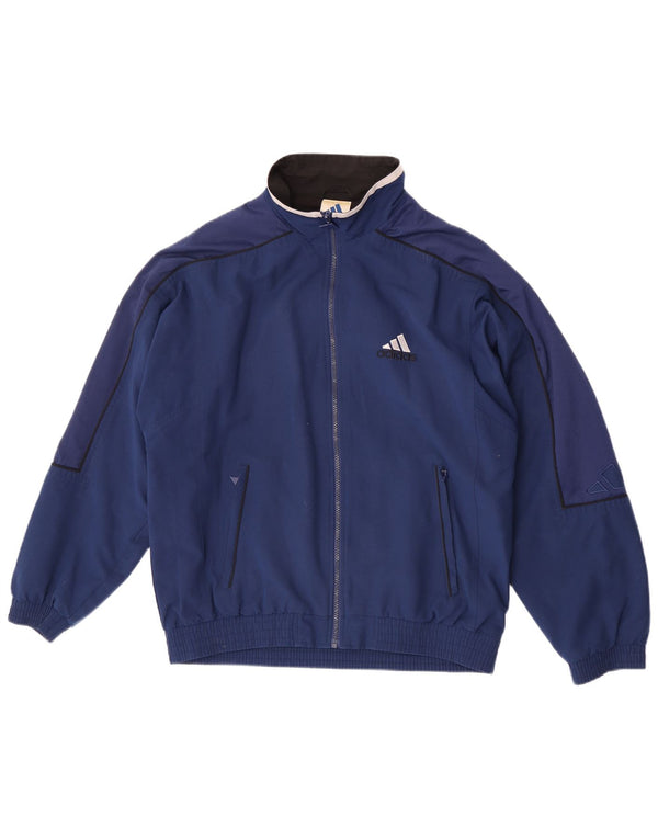 Adidas Mens Graphic Loose Fit Tracksuit Top Jacket UK 36/38 Small Navy Blue
