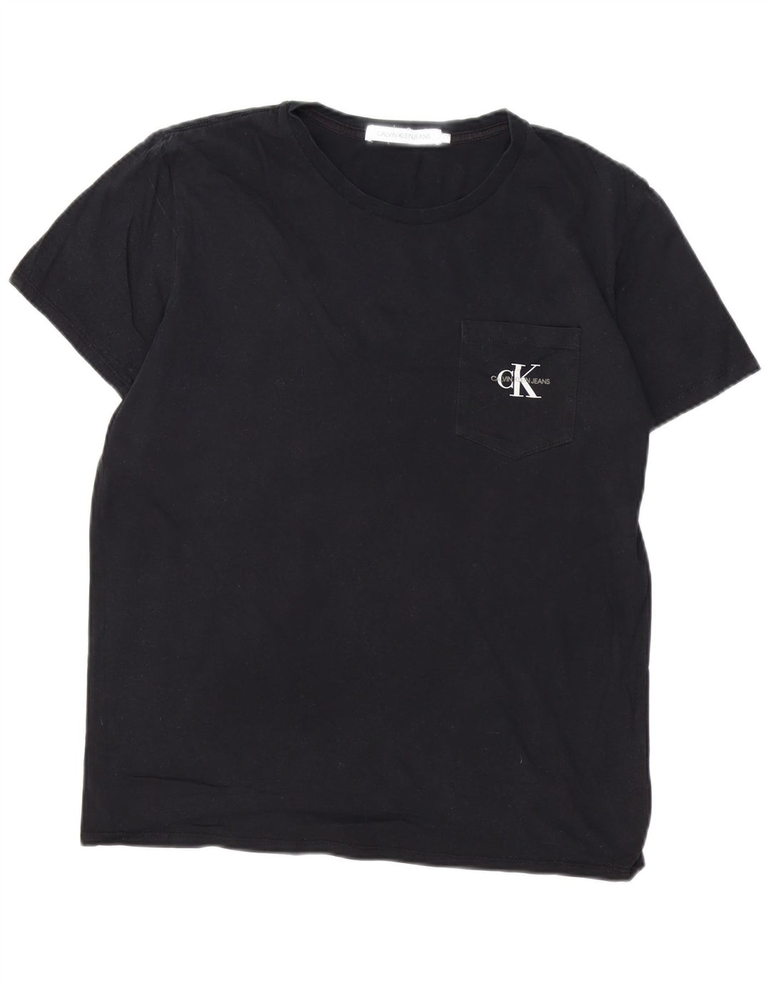 CALVIN KLEIN JEANS Mens Graphic T-Shirt Top Large Black