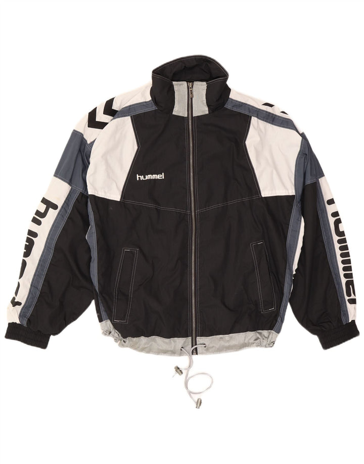 Hummel Mens Graphic Tracksuit Top Jacket XL Black Colourblock Polyester