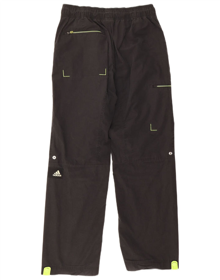 Adidas Mens Straight Cargo Trousers Small W28 L32 Black Polyester