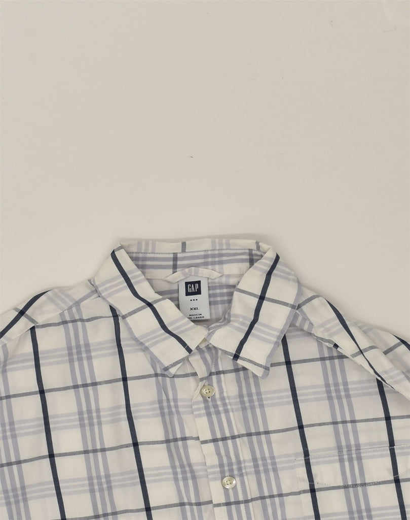 GAP Boys Shirt 14-15 Years 2XL White Check Cotton | Vintage Gap | Thrift | Second-Hand Gap | Used Clothing | Messina Hembry 