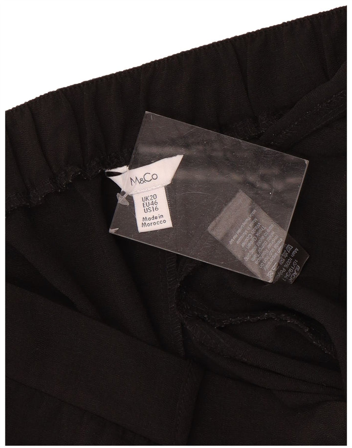 M&Co Womens Chino Shorts UK 20 2XL W40 Black Polyester
