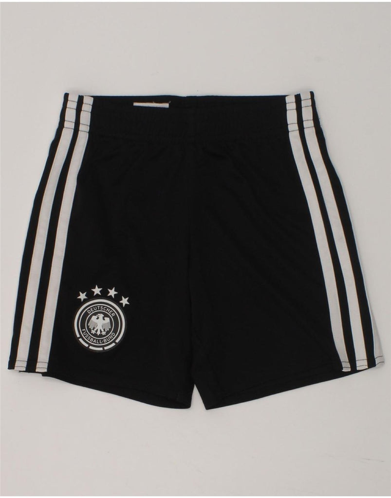 ADIDAS Boys Deutscher Fussball Bund Graphic Sport Shorts 4-5 Years Black | Vintage Adidas | Thrift | Second-Hand Adidas | Used Clothing | Messina Hembry 