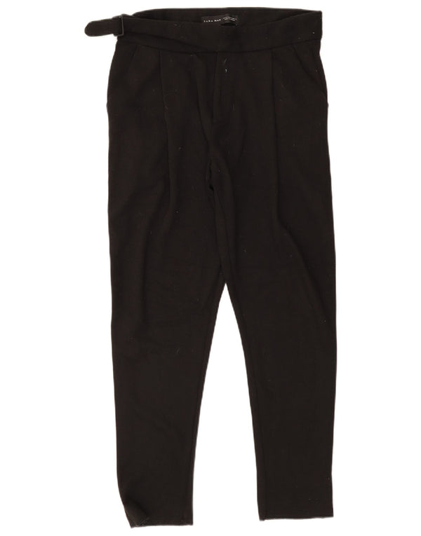 Zara Mens Tapered Suit Trousers Medium W31 L27 Black Polyester