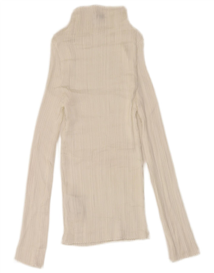 Reiss Womens Top Long Sleeve UK 6 XS  White Polyester