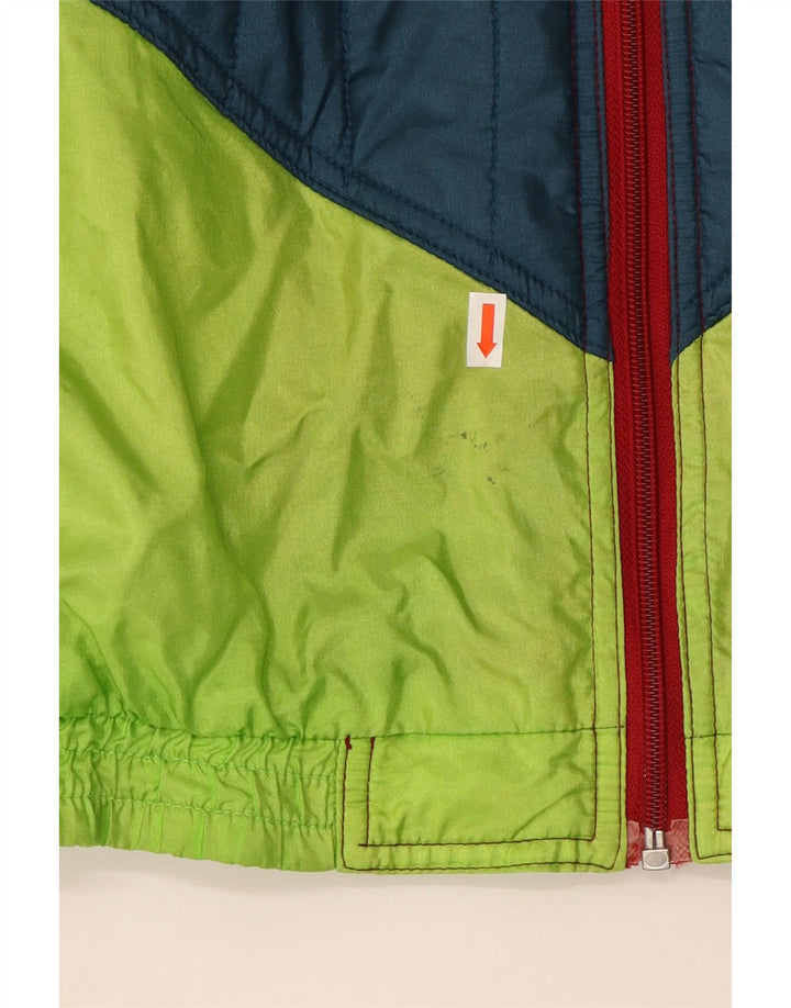 BASIC Mens Tracksuit Top Jacket Large Multicoloured Colourblock