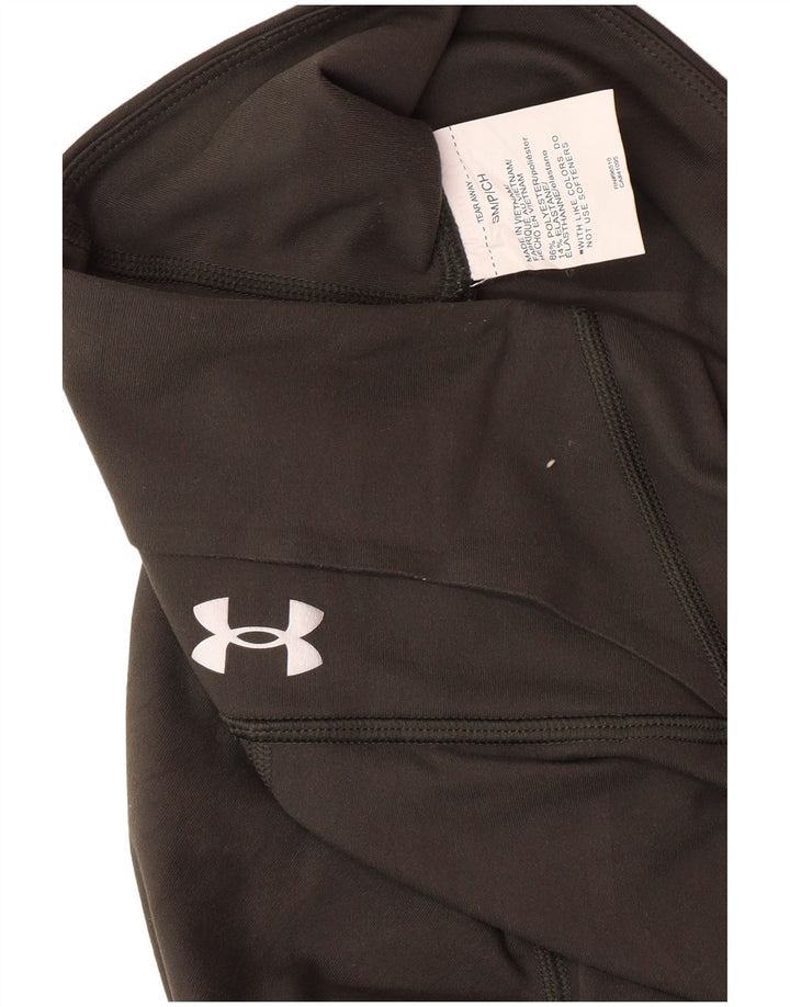UNDER ARMOUR Womens Leggings UK 10 Small  Khaki Colourblock Polyester