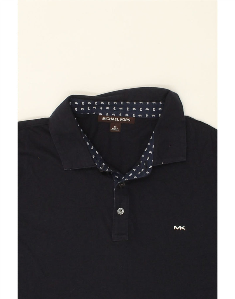 MICHAEL KORS Mens Polo Shirt Medium Navy Blue Cotton | Vintage Michael Kors | Thrift | Second-Hand Michael Kors | Used Clothing | Messina Hembry 