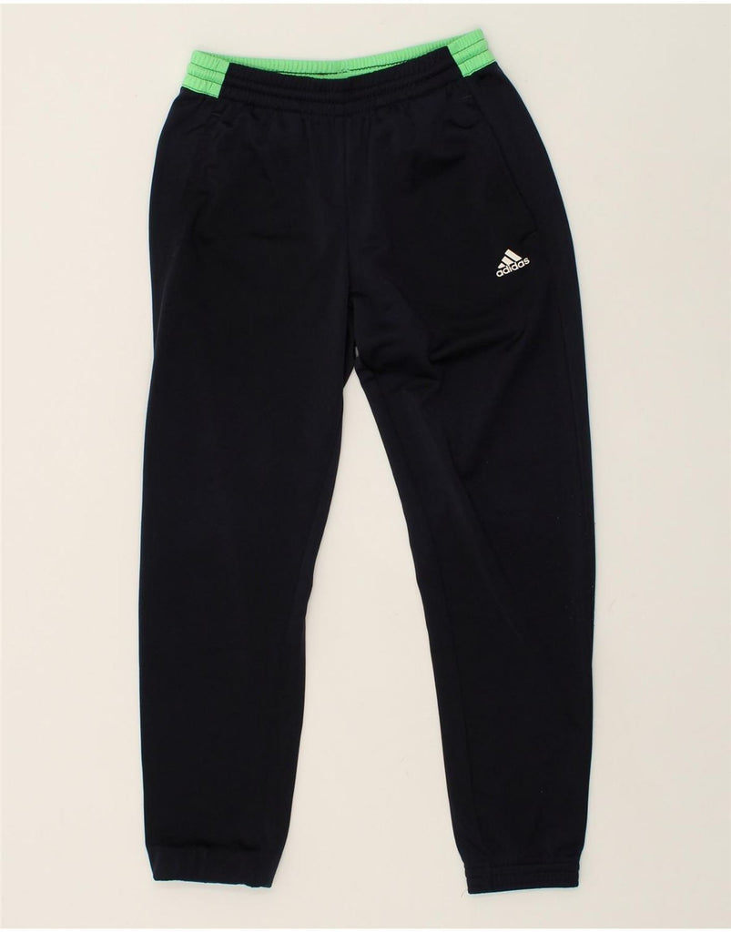 ADIDAS Boys Tracksuit Trousers Joggers 11-12 Years Navy Blue Polyester | Vintage Adidas | Thrift | Second-Hand Adidas | Used Clothing | Messina Hembry 