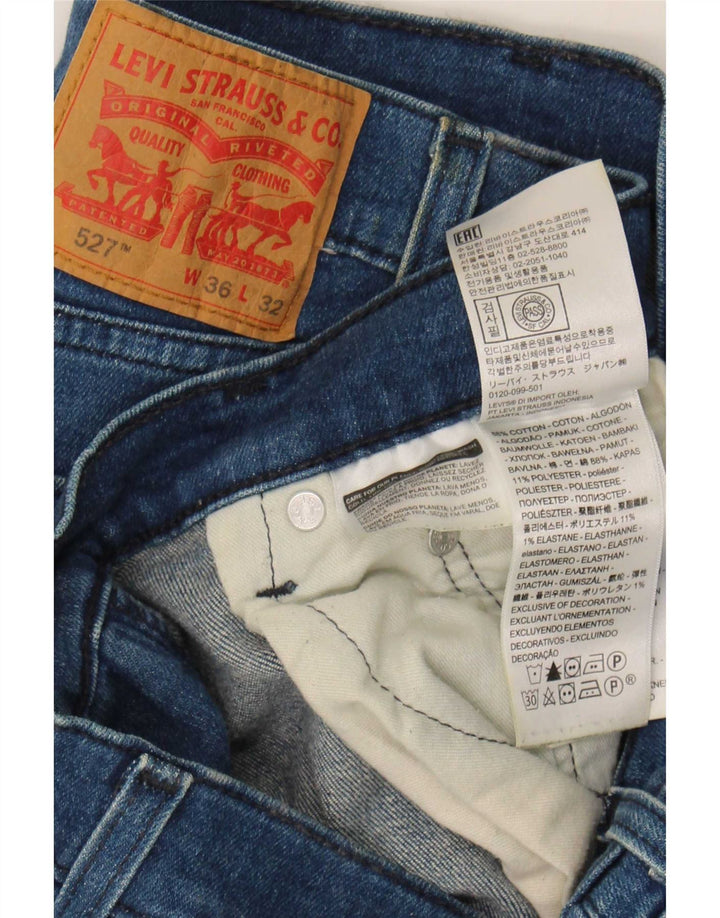 Levi's Mens 527 Bootcut Jeans W36 L32 Blue Cotton