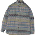 Jean chatel Mens Overshirt Shirt Size 37/38 Small Multicoloured Geometric