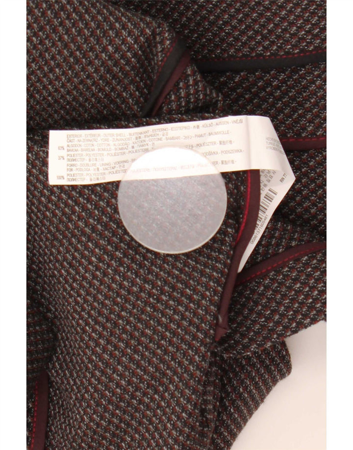 Zara Mens 2 Button Blazer Jacket EU 46 Small Brown Cotton