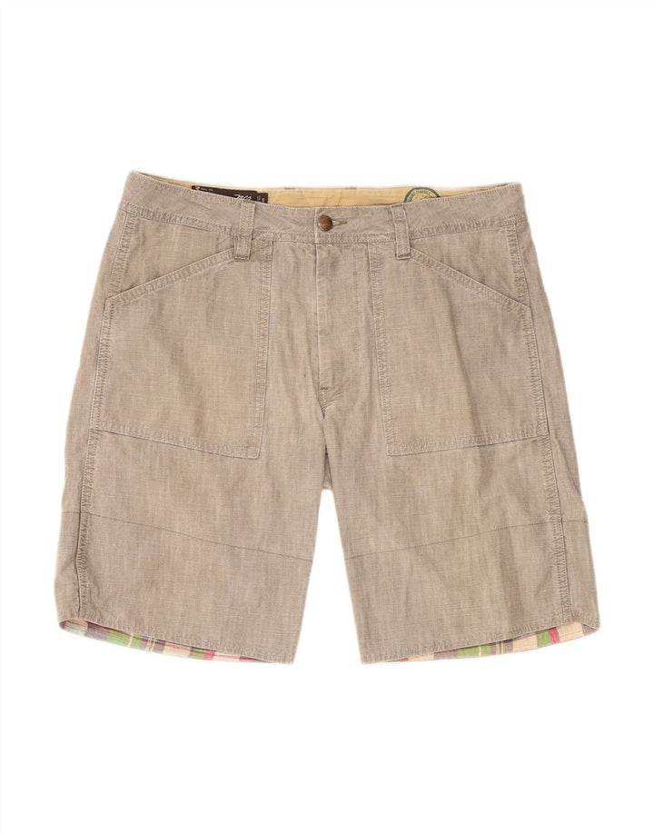MARLBORO CLASSICS Mens Casual Shorts W33 Medium Grey Cotton