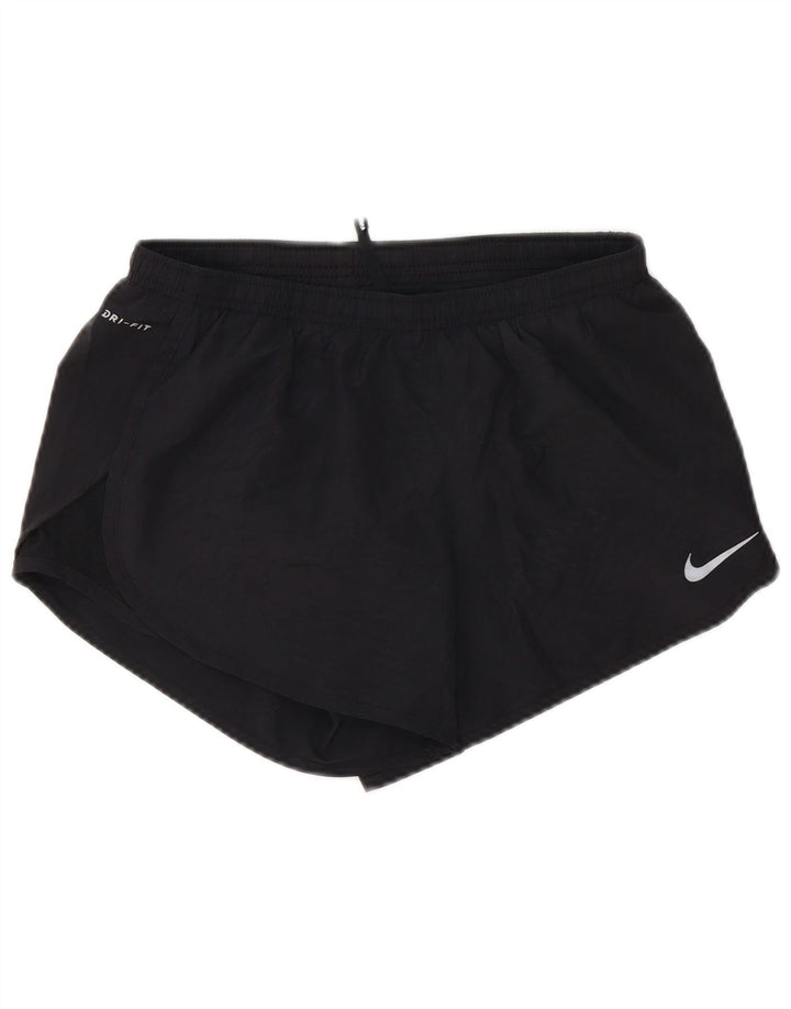 Nike Womens Dri Fit Sport Shorts UK 8 Small Black Polyester