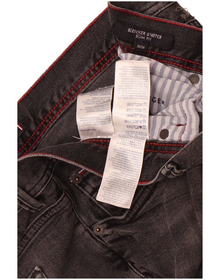 Tommy Hilfiger Mens Bleecker Slim Jeans W36 L34 Grey Cotton