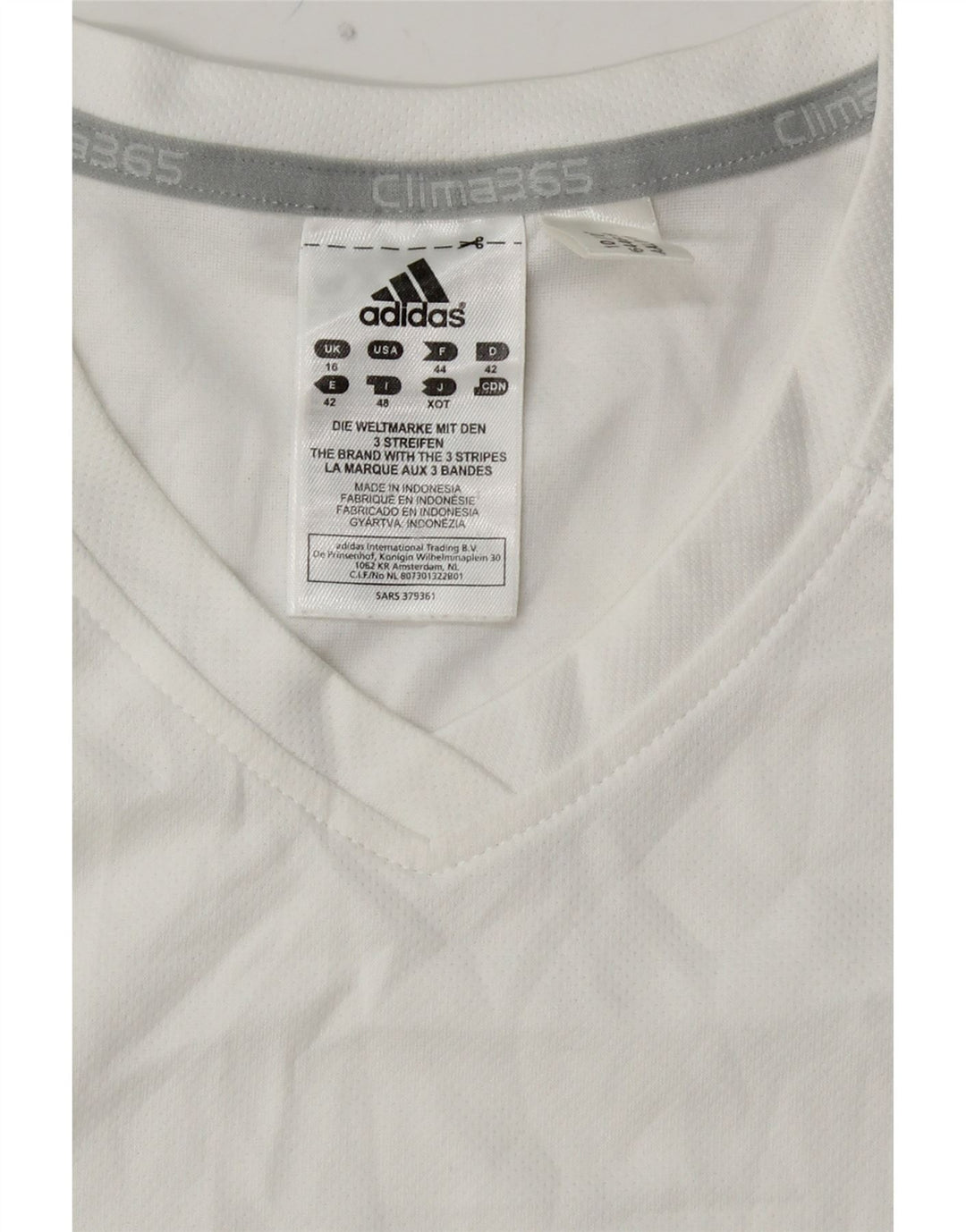 ADIDAS Womens Clima 365 T-Shirt Top UK 16 Large White Colourblock