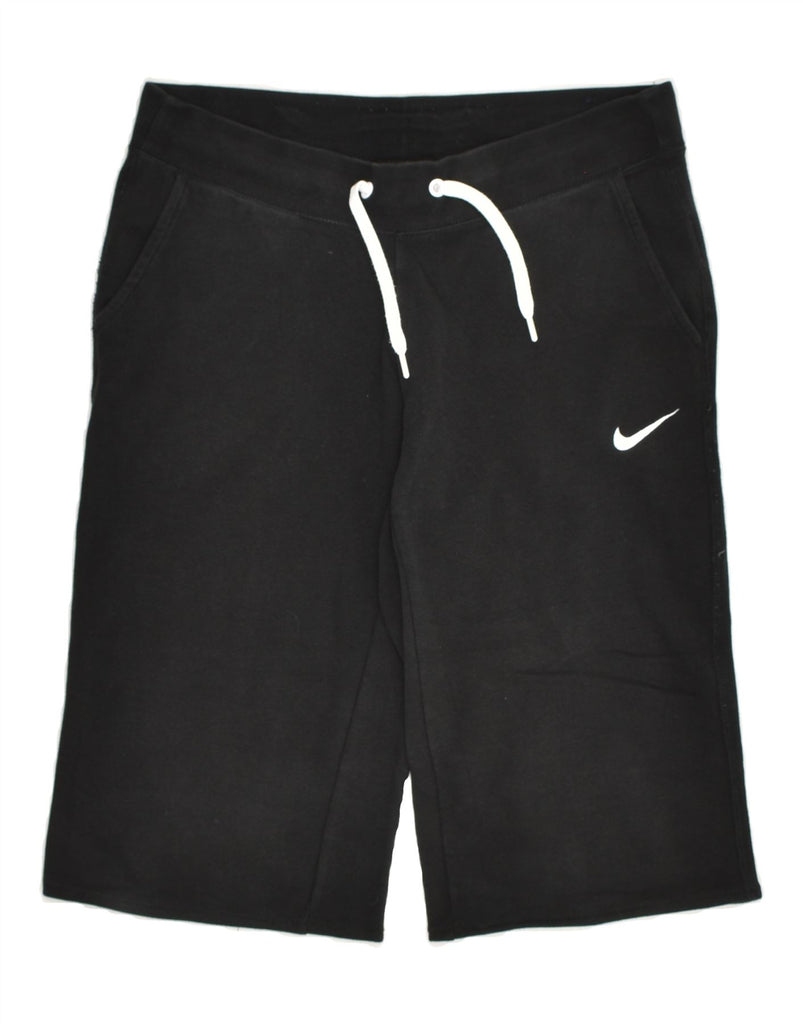 NIKE Womens Sport Shorts UK 10 Small Black Cotton | Vintage Nike | Thrift | Second-Hand Nike | Used Clothing | Messina Hembry 