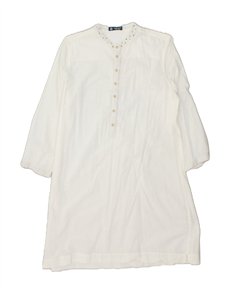 NORTH SAILS Womens 3/4 Sleeve Shirt Dress UK 18 XL White Cotton | Vintage North Sails | Thrift | Second-Hand North Sails | Used Clothing | Messina Hembry 