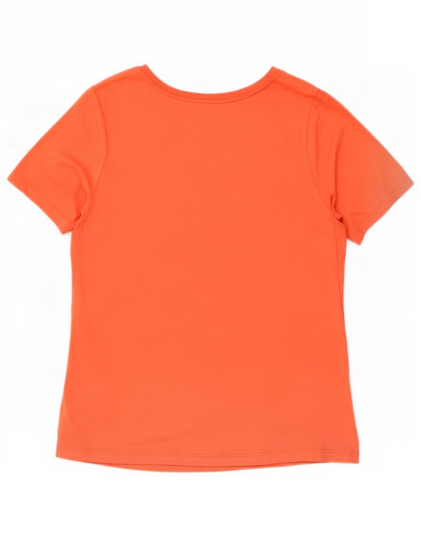 Nike Girls Dri Fit Graphic T-Shirt Top 13-14 Years XL Orange Polyester