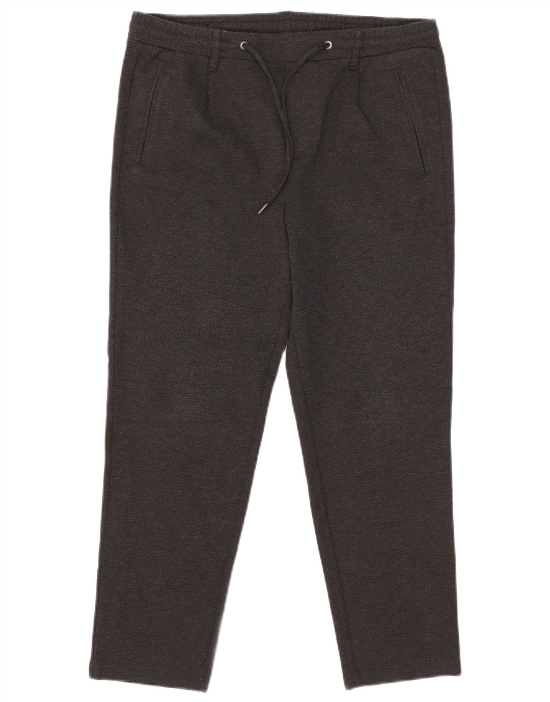 Jack & Jones Mens Cropped Trousers W31 L24 Grey Polyester