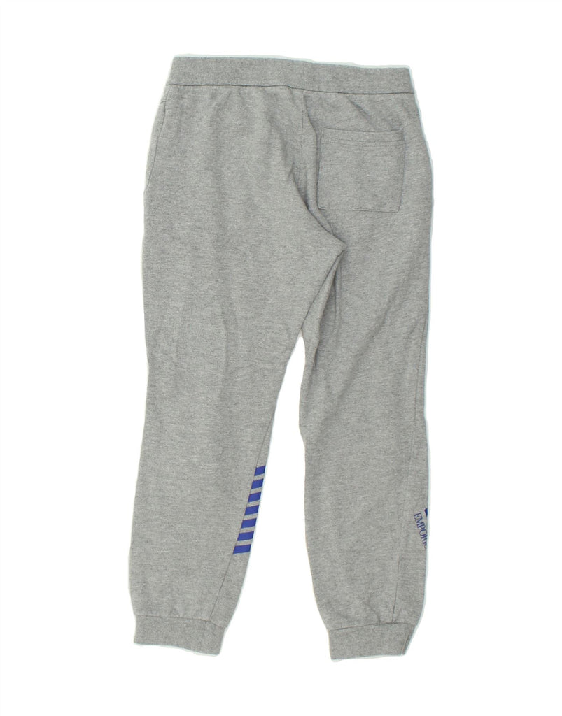 ARMANI Boys Graphic Tracksuit Trousers Joggers 7-8 Years Grey Cotton | Vintage Armani | Thrift | Second-Hand Armani | Used Clothing | Messina Hembry 