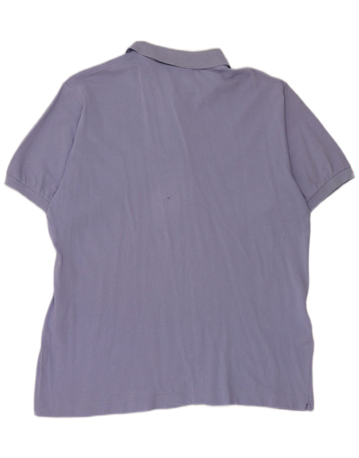 Lacoste Mens Polo Shirt Size 6 XL Blue Cotton