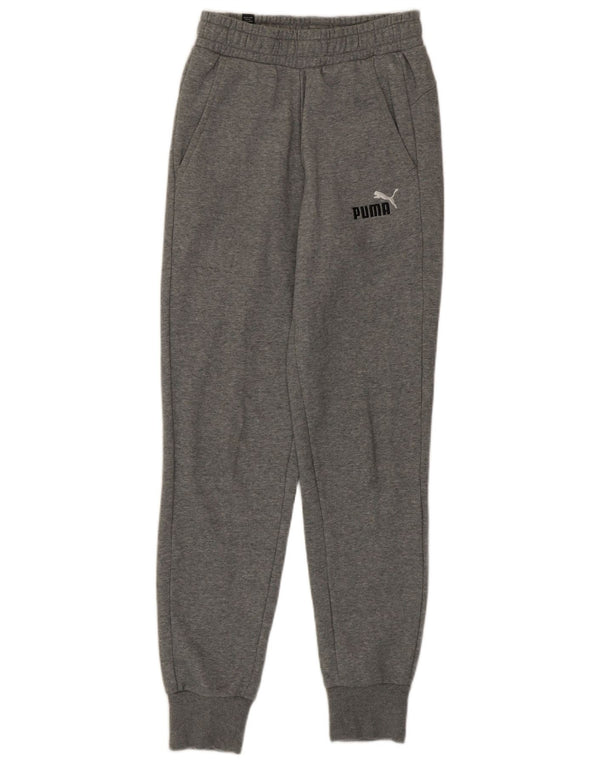 Puma Mens Tracksuit Trousers Joggers XS Grey Cotton Sports