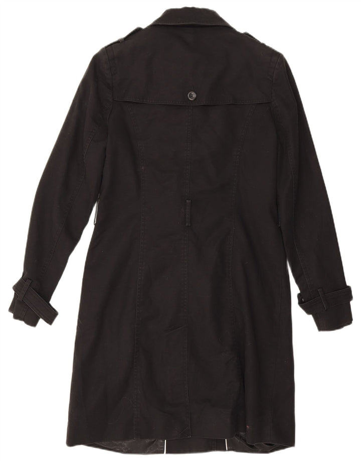 Phase Eight Womens Military Trench Coat UK 10 Small Black