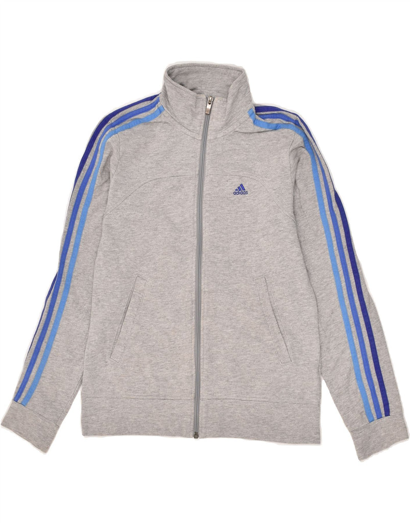 ADIDAS Boys Tracksuit Top Jacket 13-14 Years Grey Cotton | Vintage Adidas | Thrift | Second-Hand Adidas | Used Clothing | Messina Hembry 