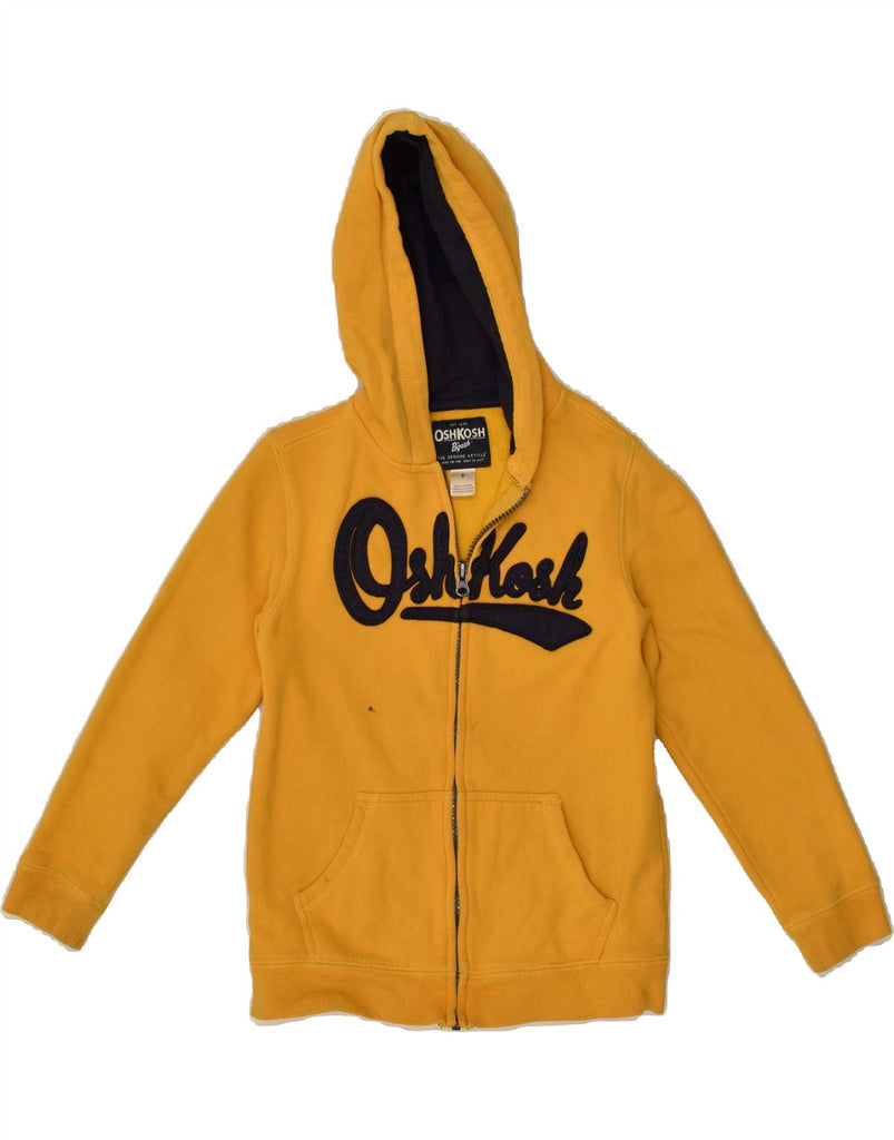 OSH KOSH Boys Graphic Zip Hoodie Sweater 7-8 Years Yellow Cotton | Vintage Osh Kosh | Thrift | Second-Hand Osh Kosh | Used Clothing | Messina Hembry 