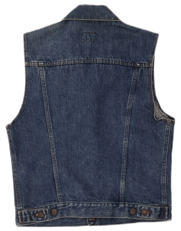 Carrera Mens Denim Gilet UK 36 Small Blue