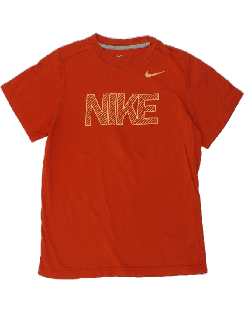 NIKE Boys Graphic T-Shirt Top 10-11 Years Small Red Cotton | Vintage Nike | Thrift | Second-Hand Nike | Used Clothing | Messina Hembry 