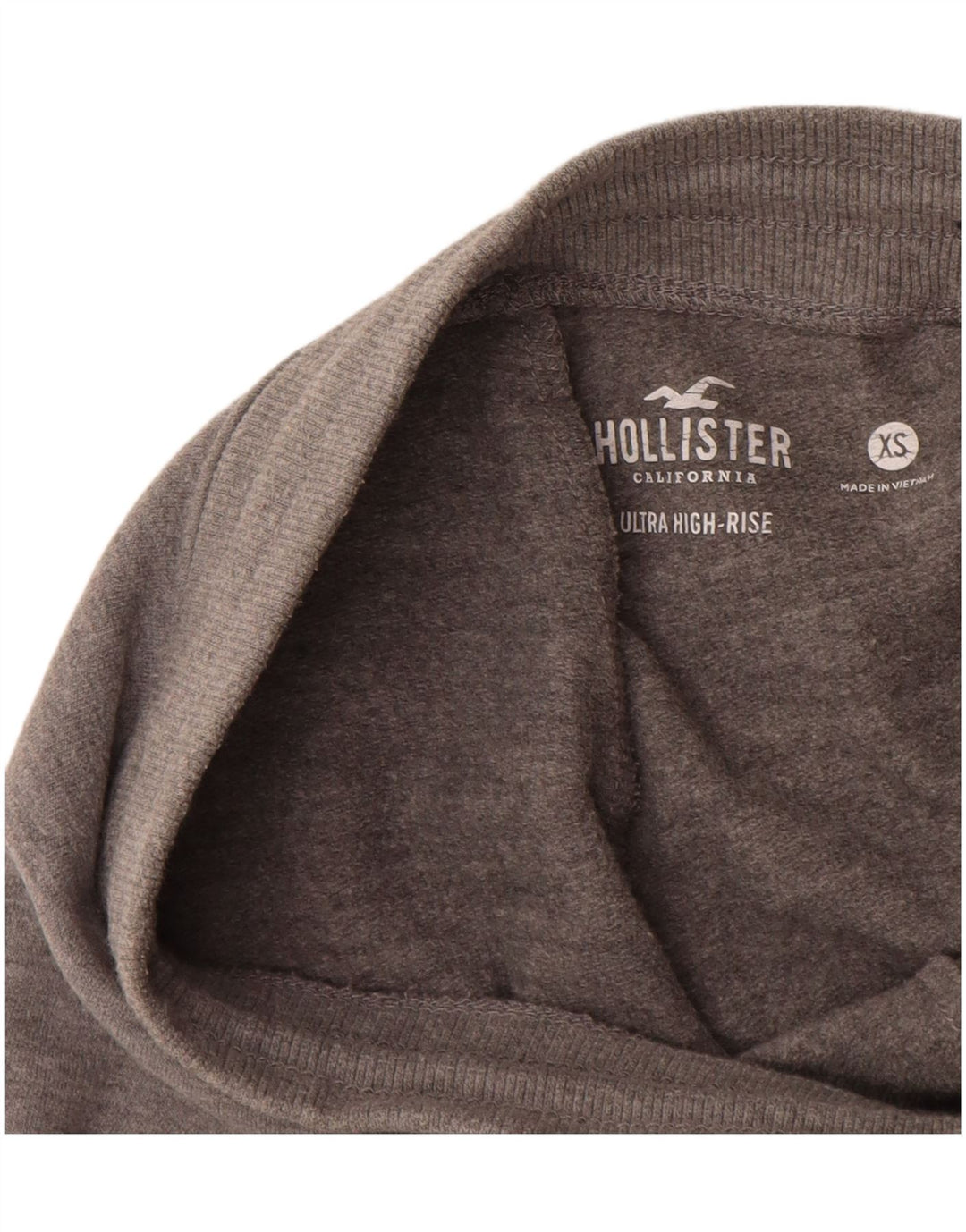 HOLLISTER Womens Graphic Tracksuit Trousers Joggers UK 4 XS  Grey Cotton