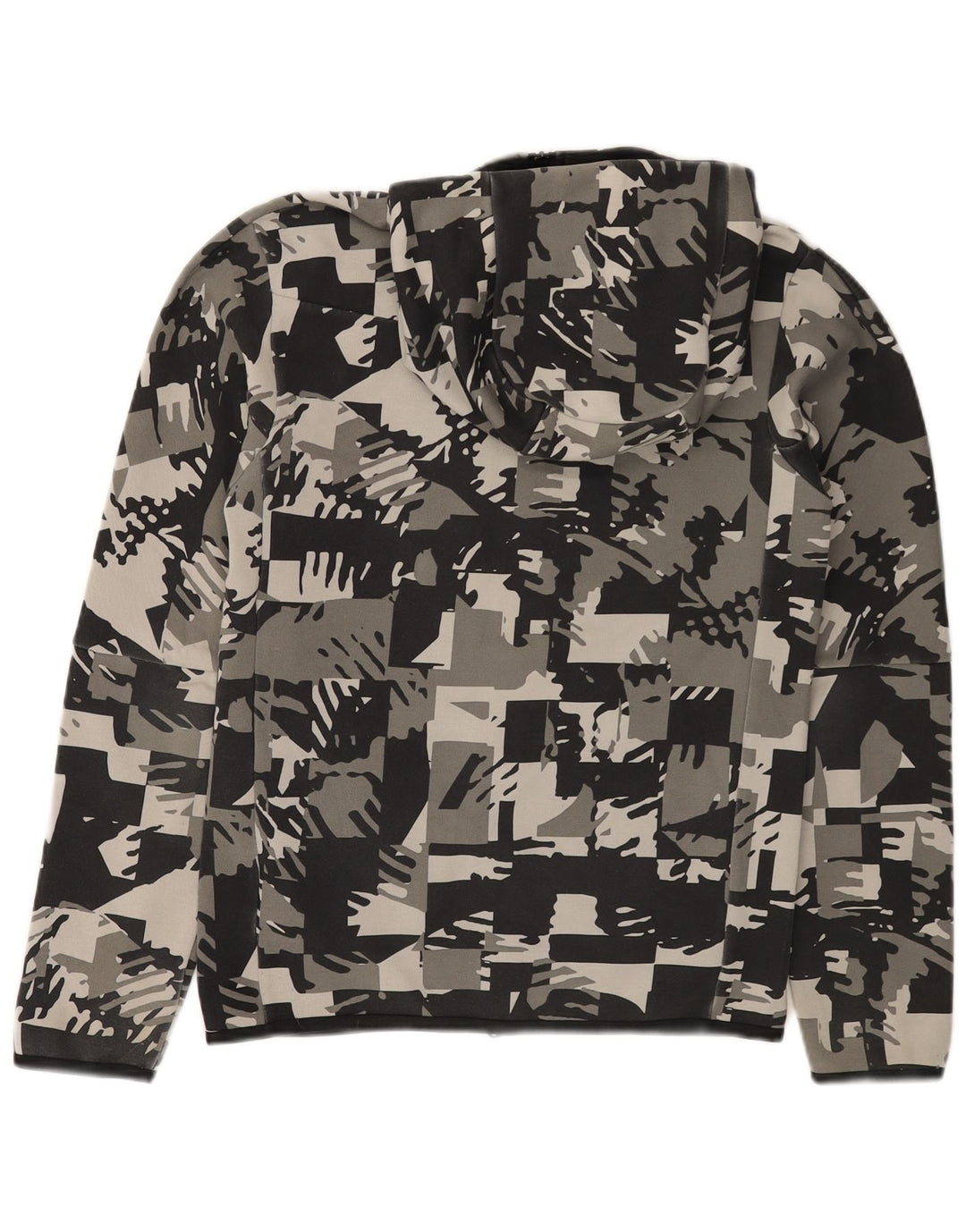 Nike Mens Zip Hoodie Sweater XS Grey Camouflage Cotton