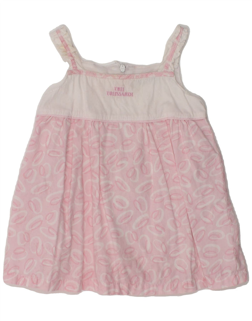 TRUSSARDI BABY Baby Girls Sleeveless Sundress 3-6 Months Pink Spotted | Vintage Trussardi Baby | Thrift | Second-Hand Trussardi Baby | Used Clothing | Messina Hembry 
