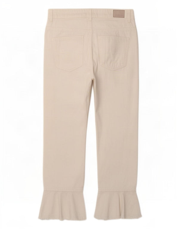 Zara Womens Cropped Jeans EU 36 XS W26 L26 White Cotton