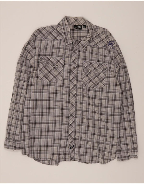 Vans Mens Shirt 2XL Grey Check Cotton