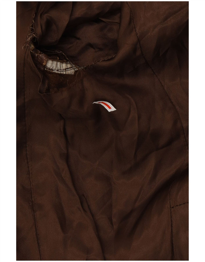 VINTAGE Mens Leather Coat UK 38 Medium Brown Leather