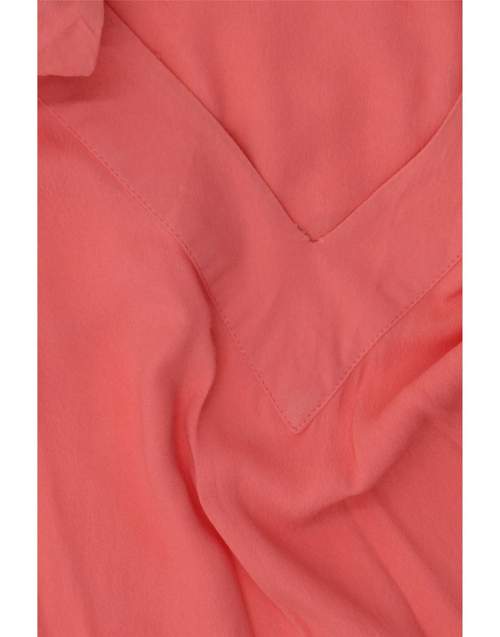 Zara Womens Long Sleeve Tunic Top UK 10 Small Pink Viscose