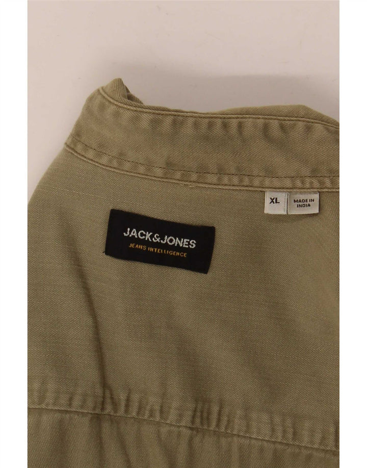 Jack & Jones Mens Denim Shirt XL Khaki