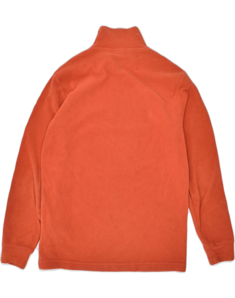 INVICTA Mens Zip Neck Fleece Jumper Medium Orange Polyester | Vintage | Thrift | Second-Hand | Used Clothing | Messina Hembry 