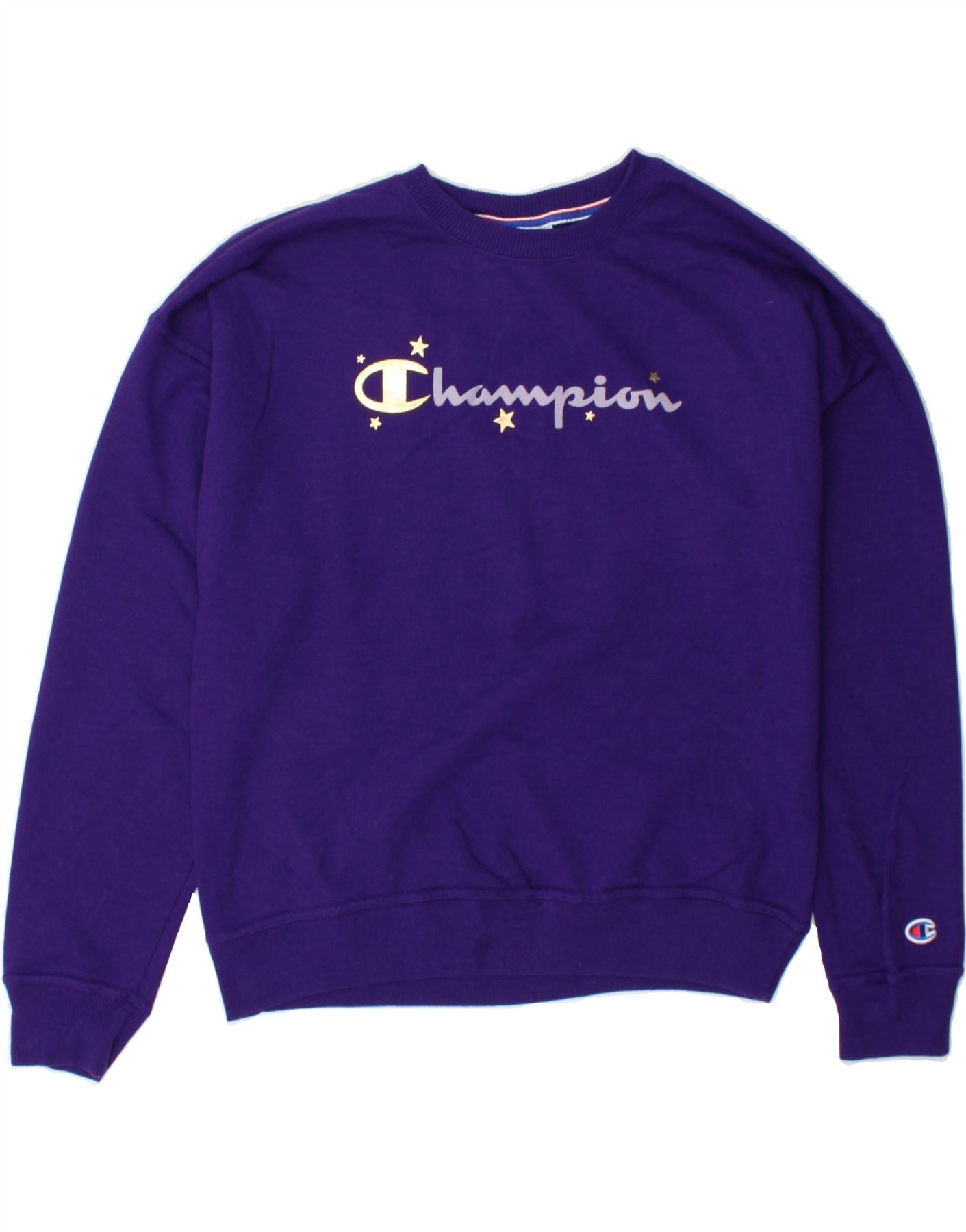 CHAMPION Womens Oversized Graphic Sweatshirt Jumper UK 10 Small - Main Image