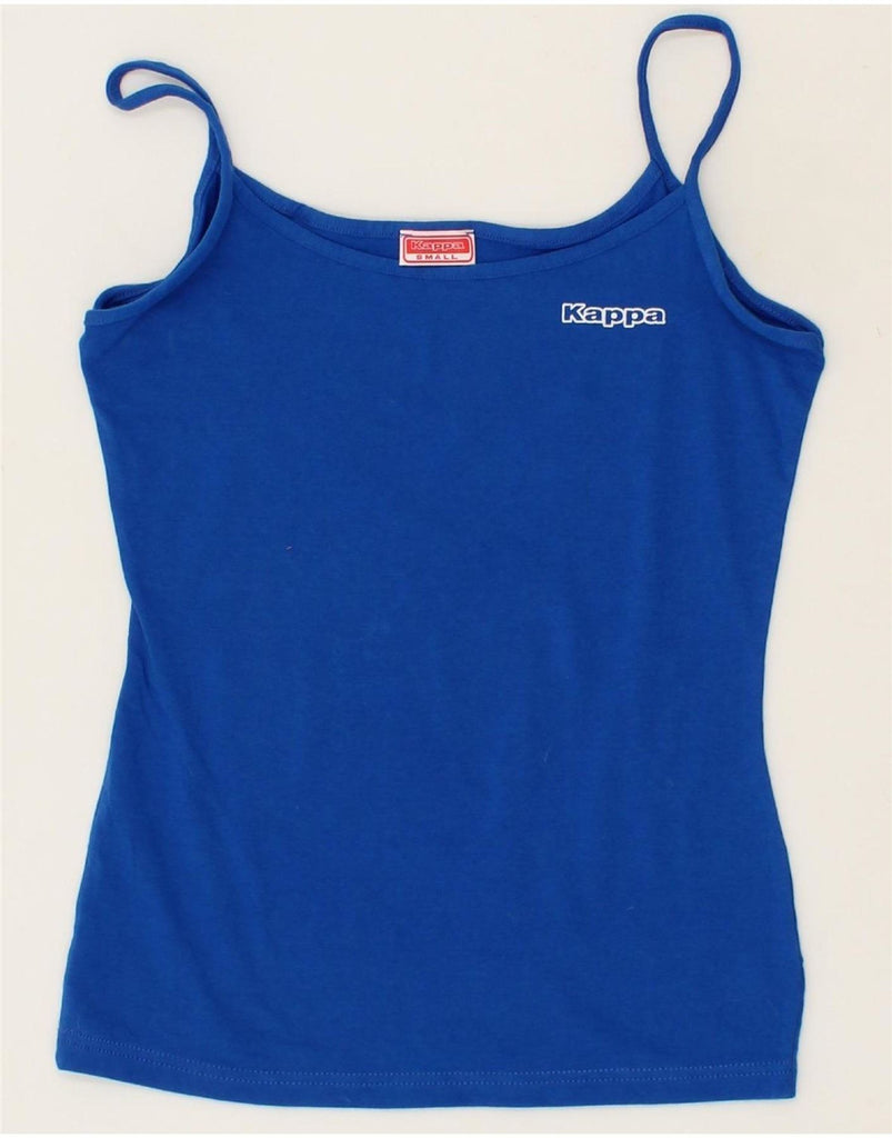 KAPPA Womens Crop Cami Top UK 8 Small Blue Cotton Vintage Kappa and Second-Hand Kappa from Messina Hembry 