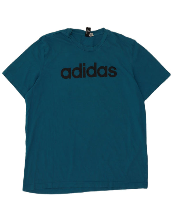 Adidas Mens Graphic T-Shirt Top Large Blue