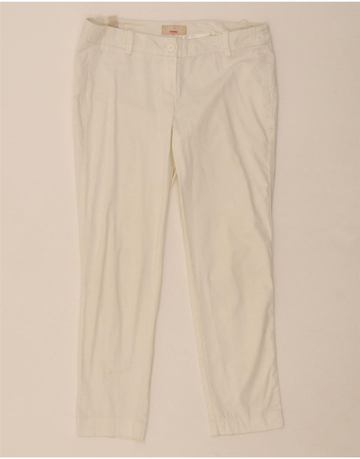 CARRERA Womens Slim Chino Trousers IT 42 Medium W28 L26 White Cotton Vintage Carrera and Second-Hand Carrera from Messina Hembry 