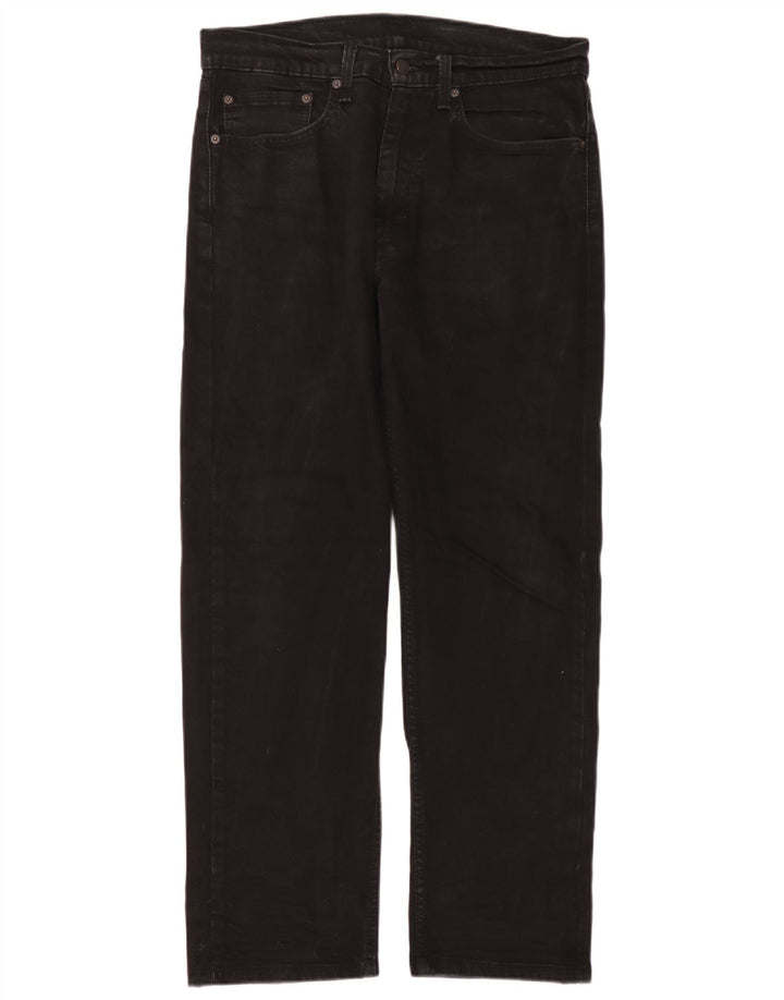 Levi's Mens 505 Straight Jeans W34 L30 Black Cotton