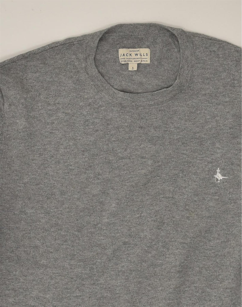 JACK WILLS Mens Top Long Sleeve Small Grey Cotton | Vintage Jack Wills | Thrift | Second-Hand Jack Wills | Used Clothing | Messina Hembry 