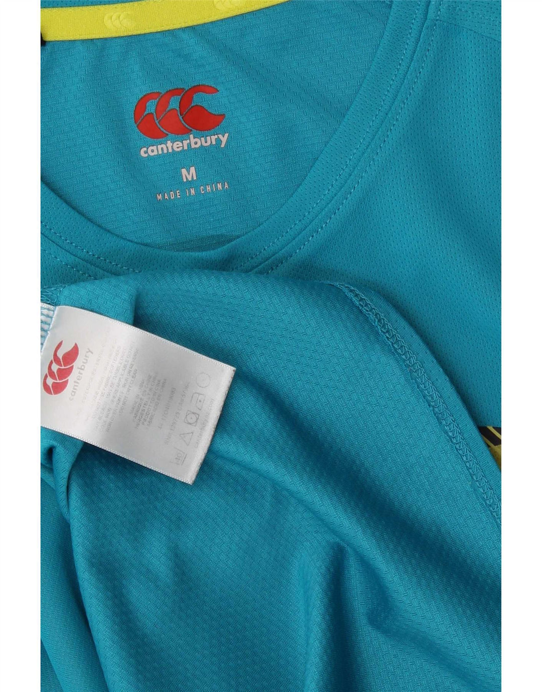 Canterbury Mens Graphic T-Shirt Top Medium Blue Polyester