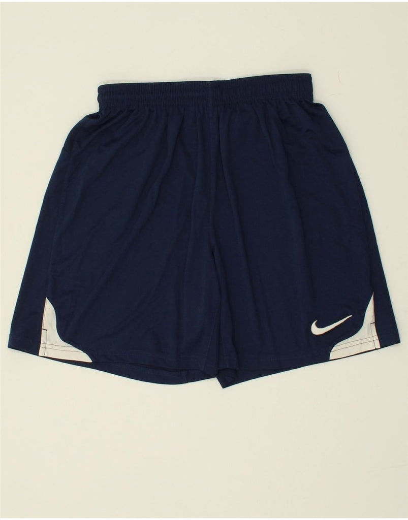 NIKE Mens Fit Dry Sport Shorts Small Navy Blue Polyester | Vintage Nike | Thrift | Second-Hand Nike | Used Clothing | Messina Hembry 